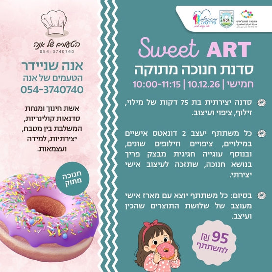 תמונת מופע: Sweet Art-סדנת חנוכה מתוקה